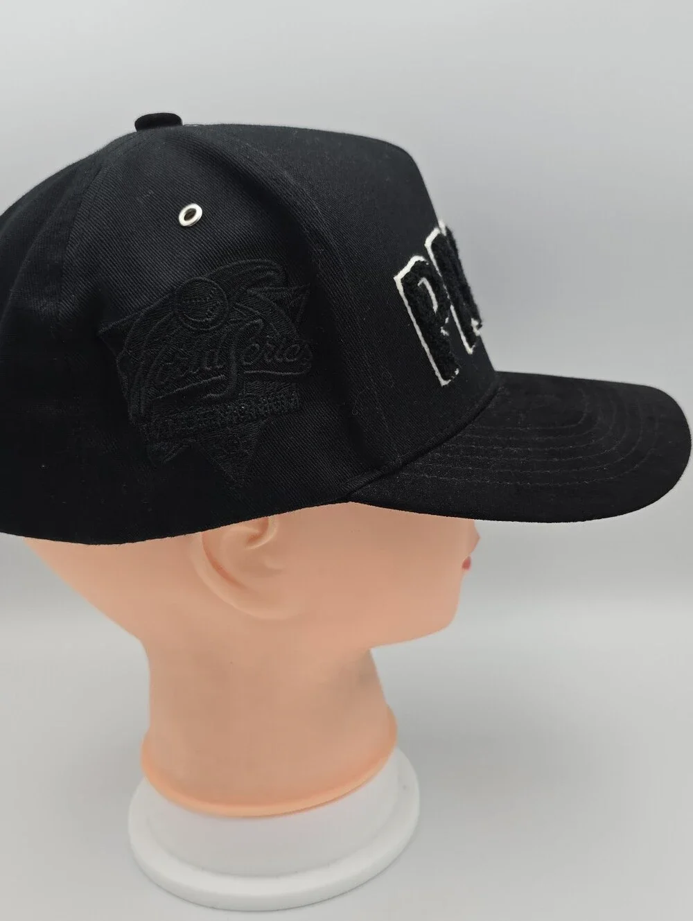 Pandemonium Clothing Mr Voorhees Jason Mask Chenille Logo Suede Bill Adjus. Hat